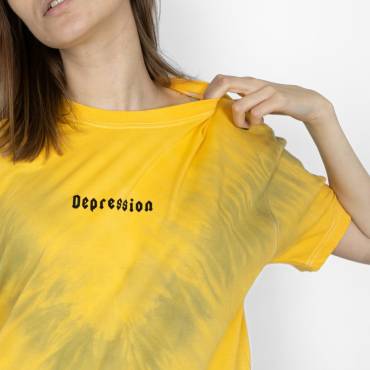 Футболка ЮНОСТЬ «Депрессия» Tie-Dye Yellow